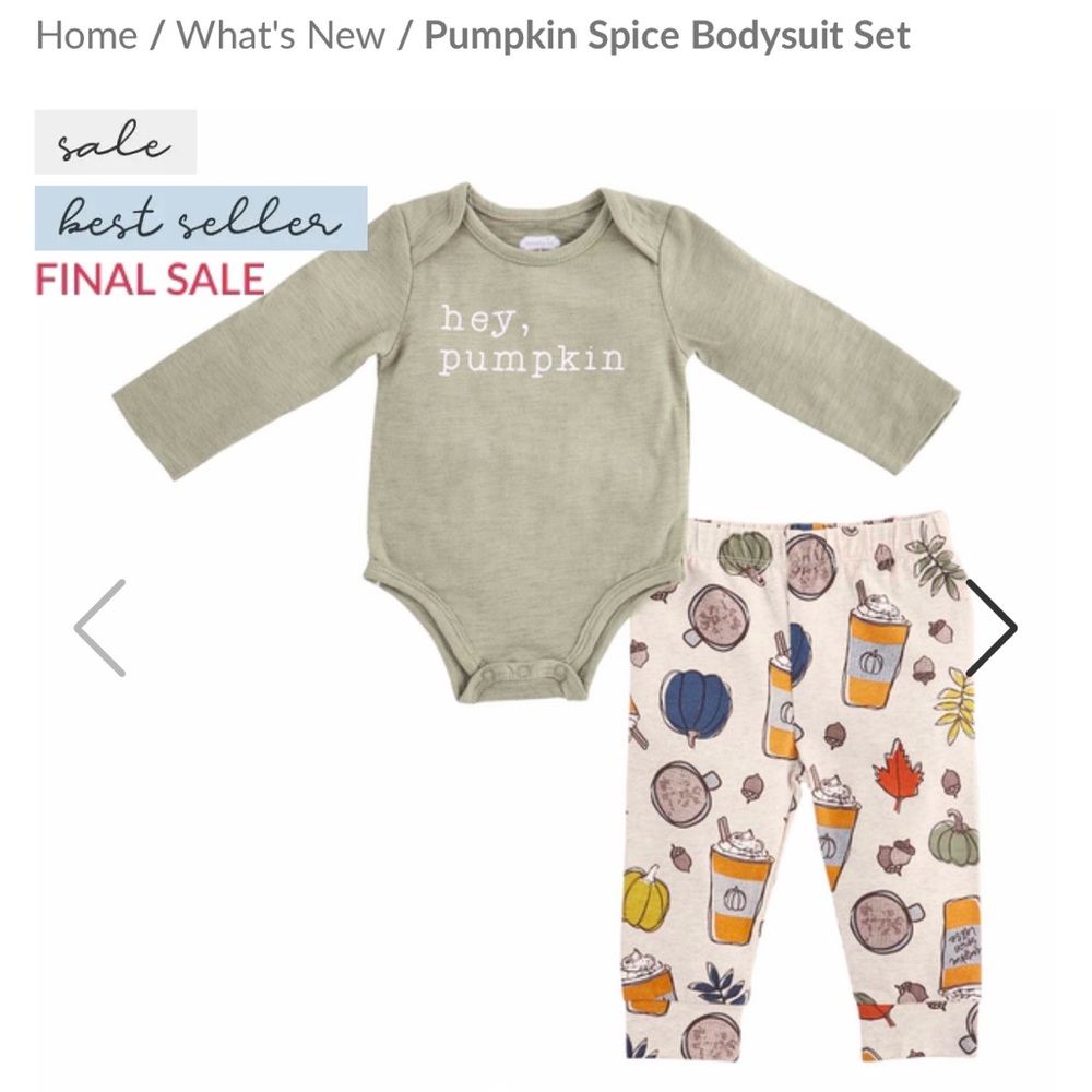 Mudpie “Hey, Pumpkin” Baby Set